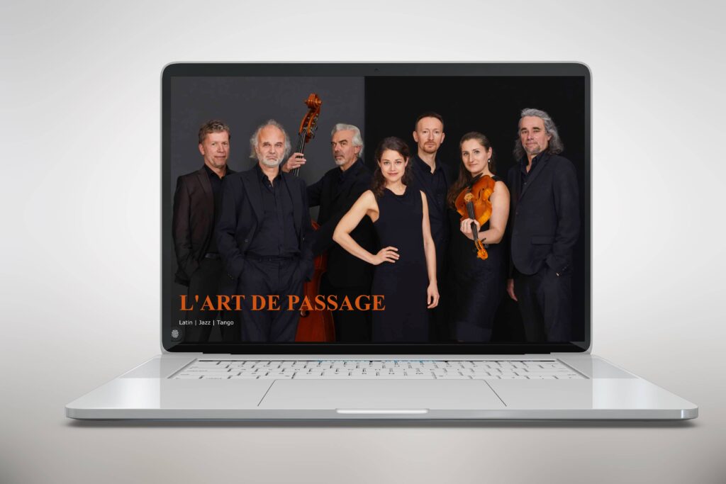 Webseite für Band L'art de Passage